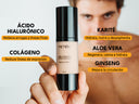 bb cream corrector de ojeras para hombre con ácido hialurónico, colágeno, karité, aloe vera y gingseng