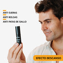 Crema para las ojeras y las bolsas del hombre, antiarrugas