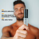 Sérum antiarrugas, rellena marcas y cicatrices, piel mas hidrata y tersa para el hombre
