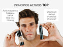 Principios activos del kit aniojeras de cosmética masculina FETEN para hombre