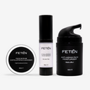 Kit regalo cosmética masculina, set hidratación con exfoliante facial BIO, sérum ácido hialurónico y crema hidratante