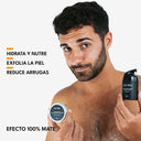 Efectos del set imperfecciones contra puntos negros brillos grasa para hombre